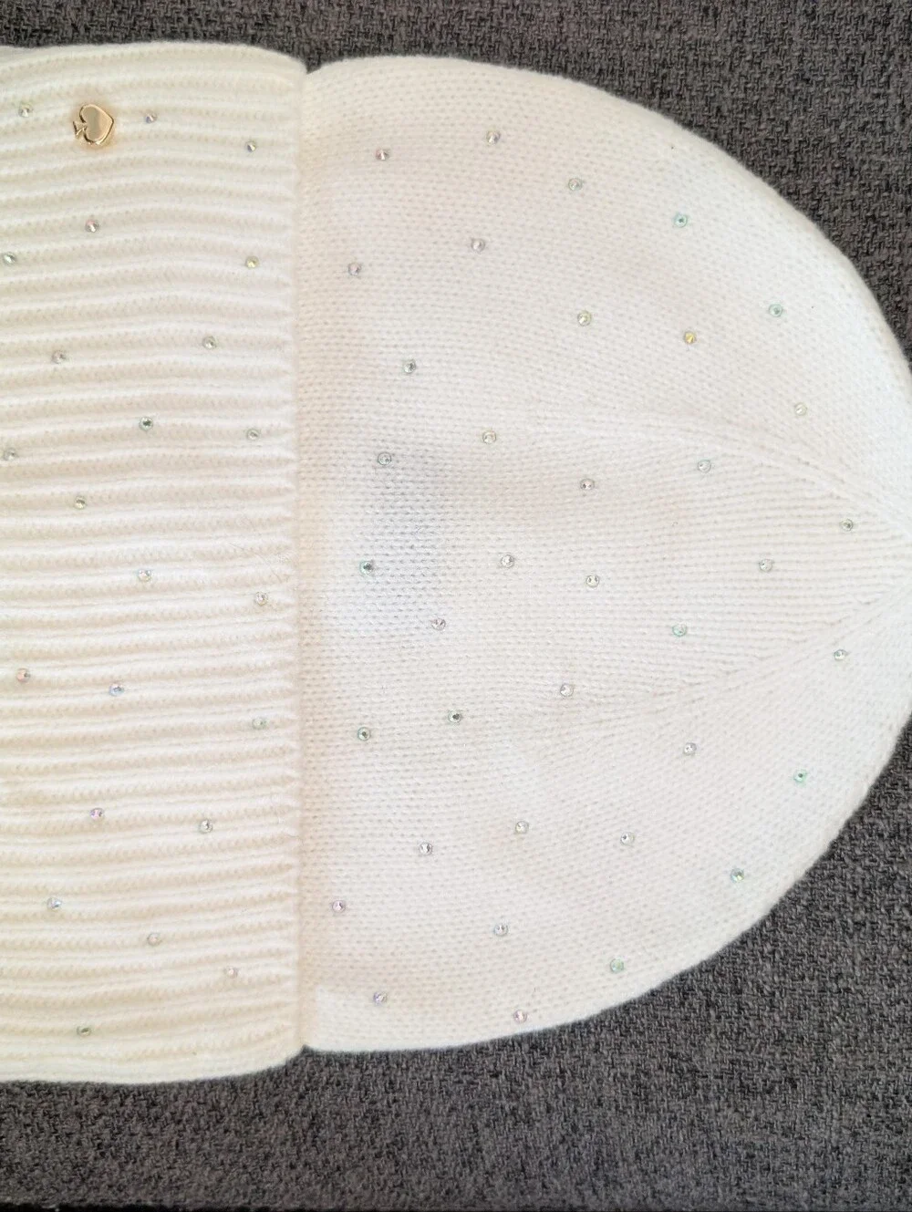 Kate Spade Ribbed  Beanie - with Silver Studs